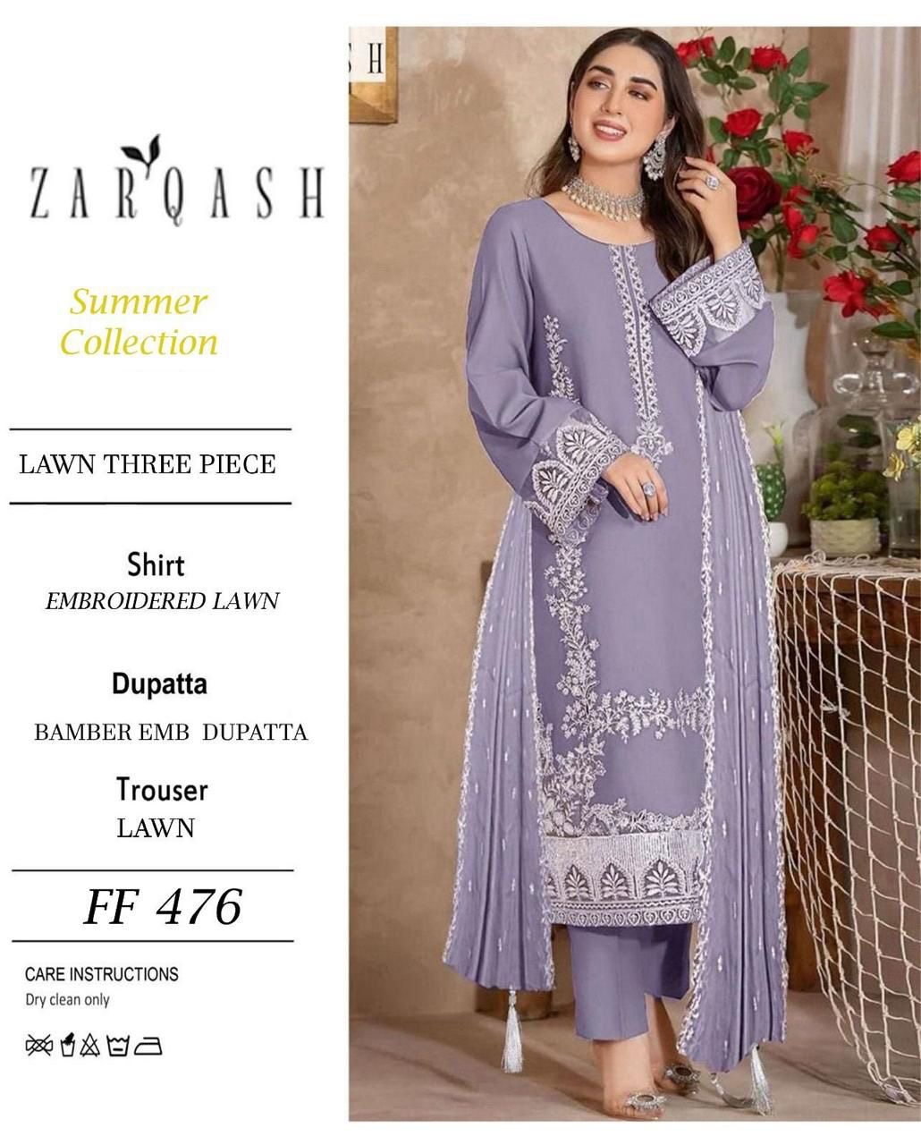 Zarqash luxury embroided 3 pc