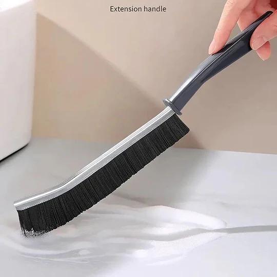 Hard Bristle Crevice Cleaning Brush 2 Pcs – Grout Gap Tile Joint Cleaner for Bathroom Kitchen – Long Handle Narrow Brush